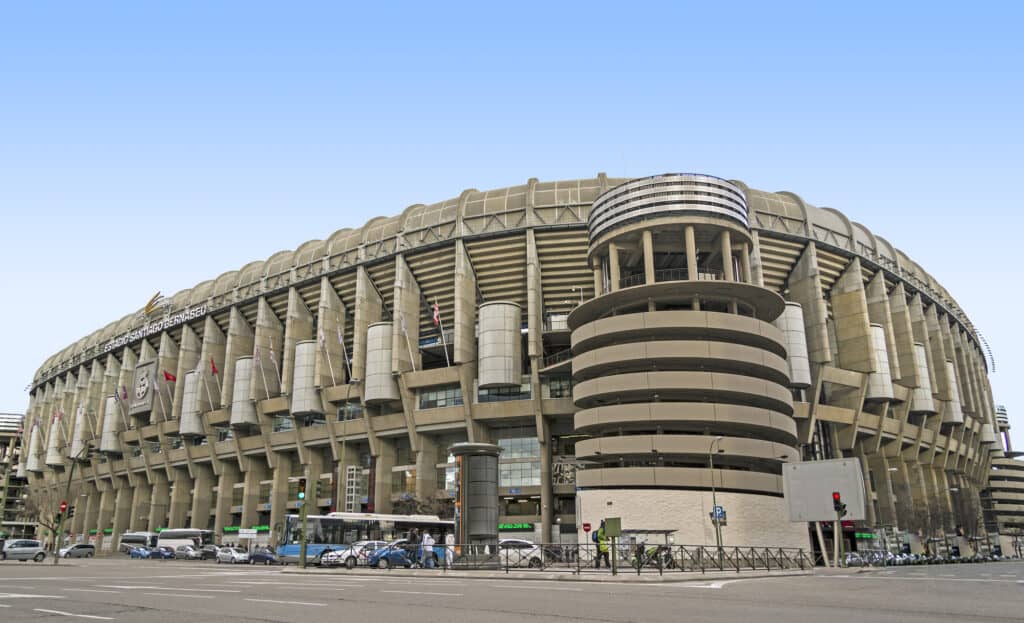 santiago bernabeu stadion i madrid hjemmebane for fodboldklubben real madrid