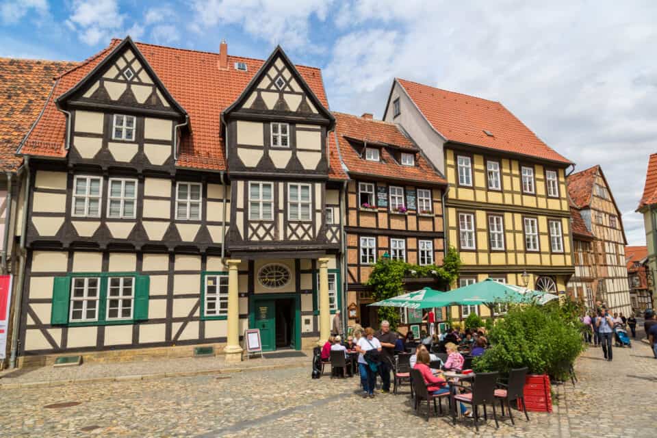 historiske huse i quedlinburg i tyskland
